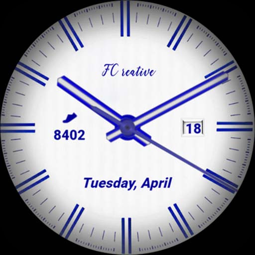 Electric Blue Watch Face